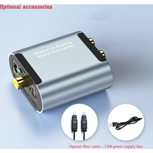 3.5mm Digital To Analog Audio Converter Space Gray Coaxial Toslink Decoder Audio Amplifier Decoder RCA R/L Projector Displayer