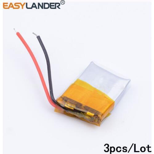 3pcs/Lot 401215 50MAH 3.7V polymer lithium battery For MP3 MP4 Bluetooth headset small toy sound Bluetooth Headset 3D glasses
