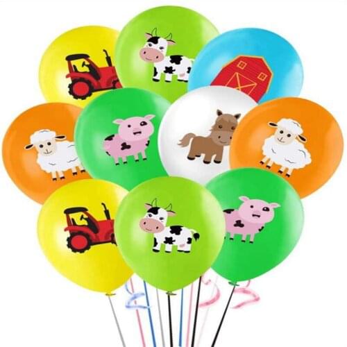 30pcs Childrens birthday party decoration supplies ranch cows latex balloon set