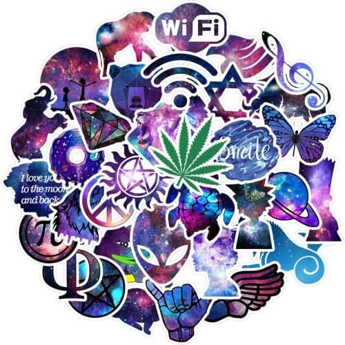 35Pcs Starry Sky Cartoon Computer Sticker Notebook Skin Laptop Refrigerator Suitcase Decorative Decal 2019