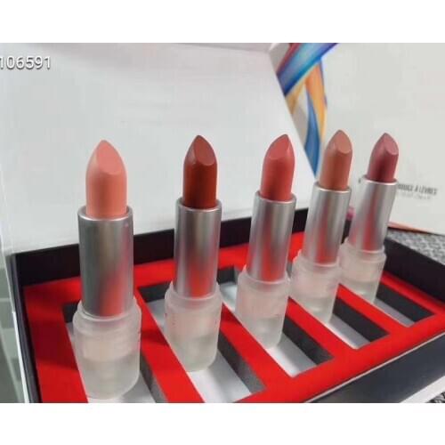 New 2020 Lip Makeup Transparent 5 color lipstick lip balm Matte Lipstick Set In Box High quality