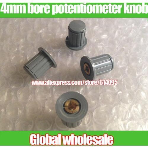 50pcs 4mm bore potentiometer knob / plastic knob cap for KYP16-16-4 WXD3-13 WH5 potentiometer