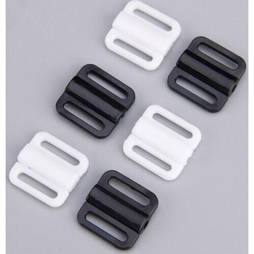 Plastic Rectangle Underwear Adjustment Buckle Collar Plastic buckle Bra Front Buckle 500 pieces
