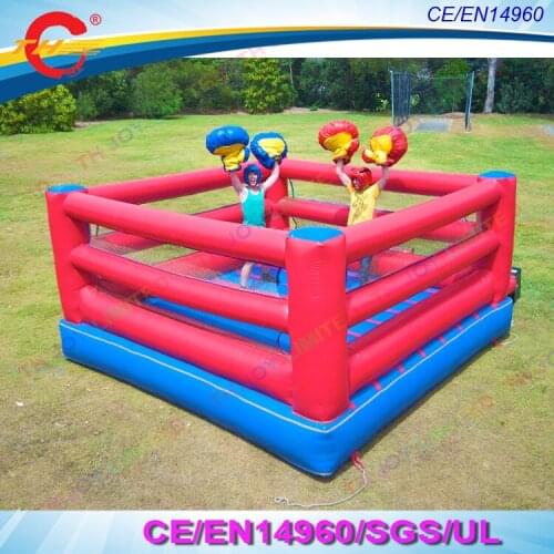 Free air shipping to door kids inflatable Boxing ring game / inflatable jousting area with gloves / inflatable fighting games
