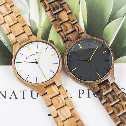 BOBO BIRD Original Brand Wood reloj hombre Quartz Wristwatch Simple Style Cuatomized Dropshipping Gift Box 2019 New Design
