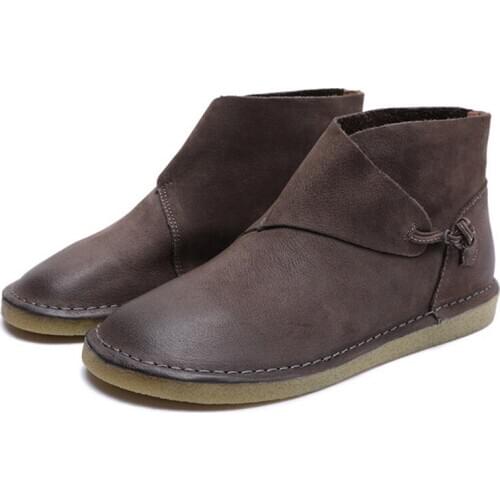 Chelsea boots leather flat & 39 'S women boots fashion comfortable girl leisure contracted joker leather work boots