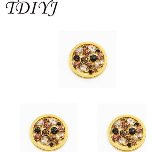 TDIYJ 1pcs 33mm Full Gold Coin for 35mm Alloy Coin Holder Frame Pendant Necklace