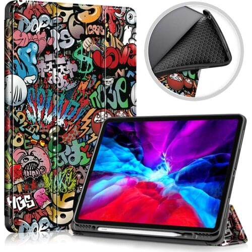 For iPad Pro 11 12.9 inch 2021 Case With Pencil Holder Stand Cover Tablet Shell For iPad Pro 11 12 9 Case 2021 2020 2018