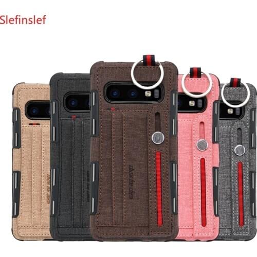 Lanyard cord Card Pocket Back Case for Samsung Galaxy S8 S9 S10 S20 plus Back Protect Case for Samsung Galaxy Note 8 Note 9