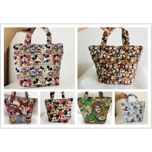 Disney Mickey Toy Story Anime Figures Cartoon Product Cosplay Accessories Casual Lunch Bag Unisex Gift