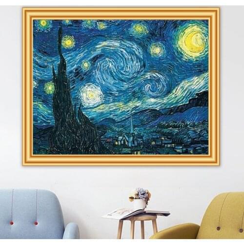 DIY 5D Diamond Painting Van Gogh Starry Night Cross Stitch kit Full Drill Embroidery Abstract Mosaic Art Picture Gift Home Decor