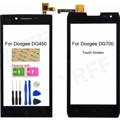 For Doogee DG450 DG700 Touch Screen Digitizer Front Glass Panel Sensor 100% testd New Glass Assembly Parts