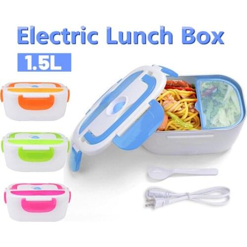 1.5L Portable Car Electric Lunch Box Food Heater Storage Container 40W 110V