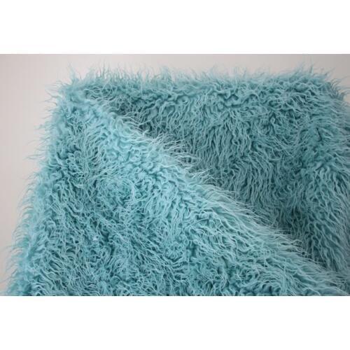 Good quality Light blue 5cm pile fabric felt,Curly Sheep Faux Fur,Cotton flannel material fur ,baby photography,150*50cm