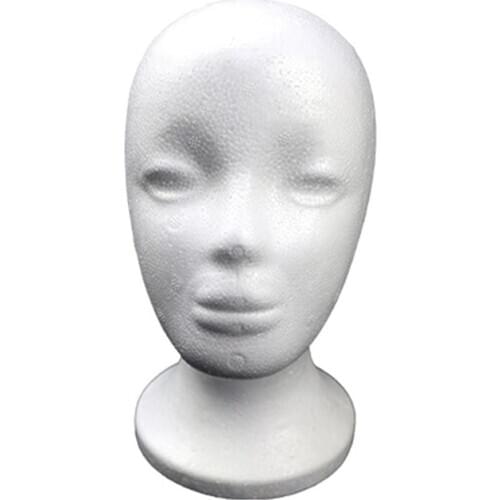 Plus Size Styrofoam Mannequin Female Head Model Hat Glasses Wig Display Props Styling Tool Women Foam head for wig