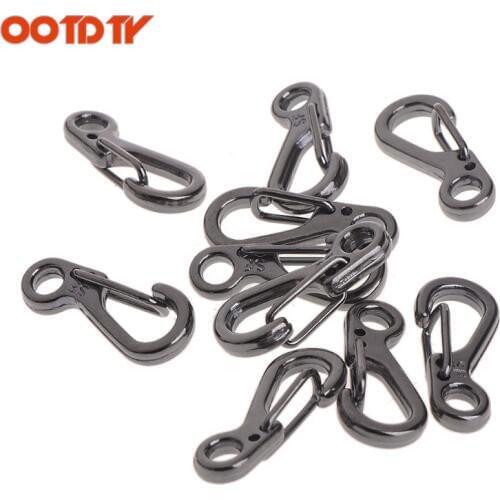 Outdoor climbing equipment carabiner 10Pcs/set Mini SF Carabiner Key Ring Survival Tactical Gear Keychain Spring Hook