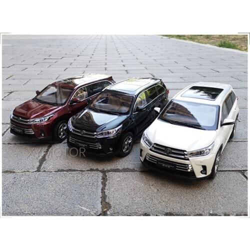 1/18 For Toyota Highlander 2018 Diecast Car Model Kids Boy Gifts Black/Red/White Metal,Plastic,Rubber