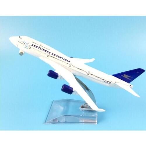 Plane model Boeing 747 Argentina Airlines aircraft B747 Metal simulation airplane model for kid children toys Christmas gift
