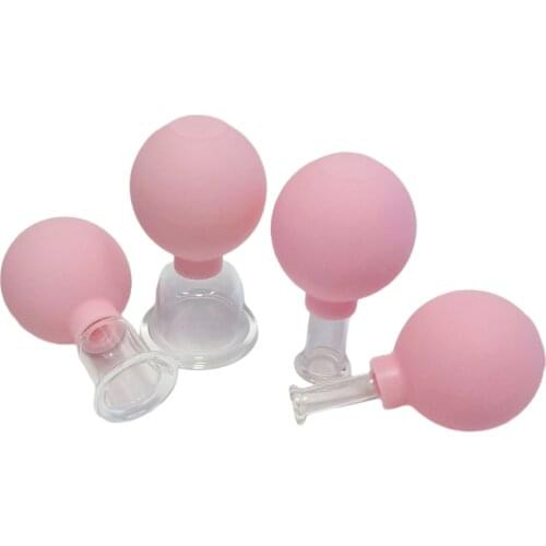 Portable Massage Cupping Cup Home Face Chest Leg Full Body Message Pink