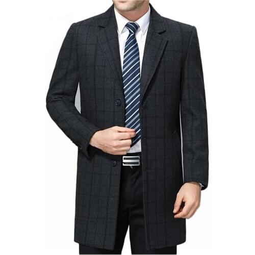 QYLVAWOY Mens Long Coats