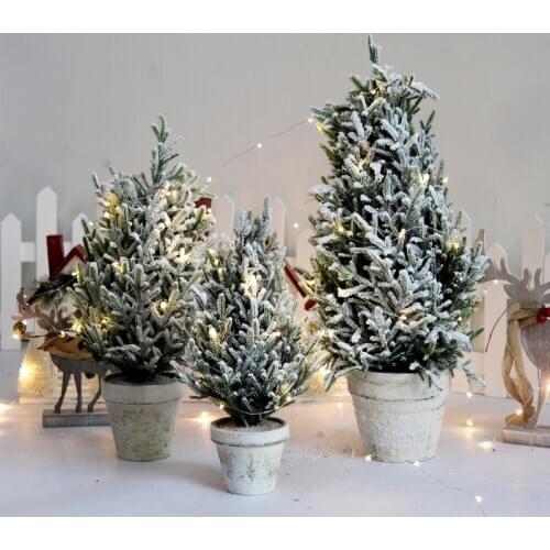 Christmas decorations PE artificial simulation cedar plus snow snowflakes falling snow flocking Christmas tree DIY decorations