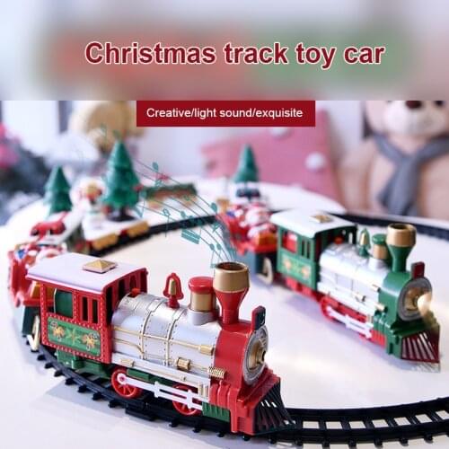 Christmas Electric Train Mini Santa Claus Rail Car Xmas Decor Kids Toy Gifts Model Building Kits Toys Educational Toys Fun Home