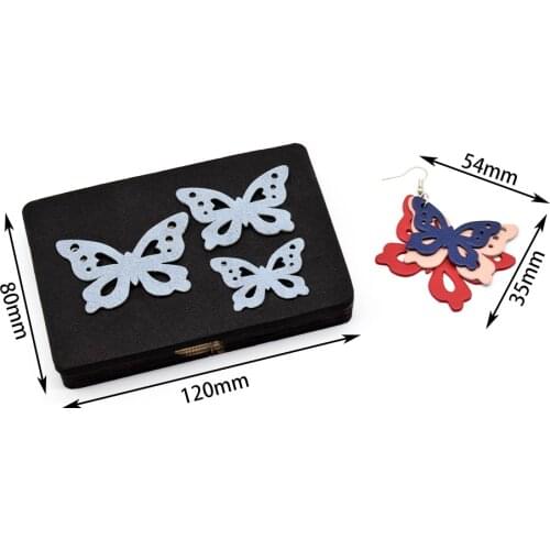 Diy Wood Plates Leather Tool Earring Butterfly Metal Cutting Dies Knife Mold Shape Multi-Layer Suitable For Big Shot Machines