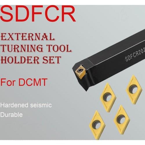 SDFCR1616H11 SDFCR2020K11 CNC External Turning Tool Holder Lathe Bar Cutting Accessories For DCMT11 Carbide Insert