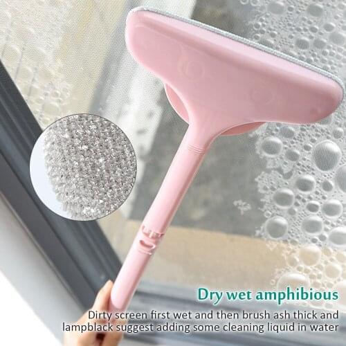 Cleaning Brush For Window Screen Mesh Window Cleaner With Long Handle Practical Detachable Sweeper Cleaning Tool For Window