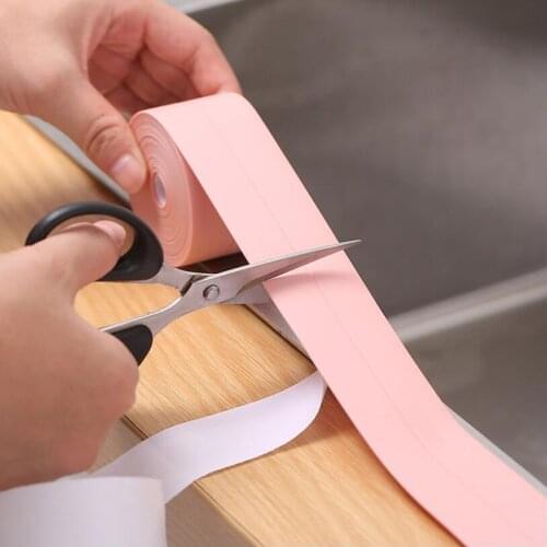 For Bathroom Kitchen 3.2m Shower Sink Bath Sealing Strip Tape Caulk Strip Self Adhesive Waterproof Wall Sticker Sink Edge Tape