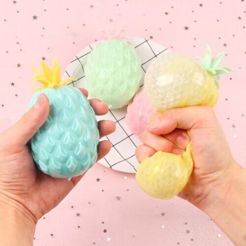 Fun Soft Pineapple Anti Stress Ball Stress Reliever Toy for Children Adult Fidget Squishy Antistress Creativity Sensory Toy Gift