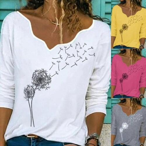 Ladies Fashion Print Round Neck Short Sleeve Top T-shirt Loose Lace Collar T-shirt