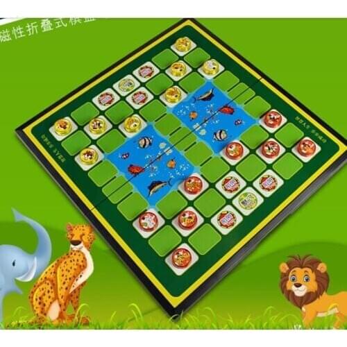 Animal fighting children primary school students magnetic flying chess chess 2 people checkers multi-function game puzzle chess