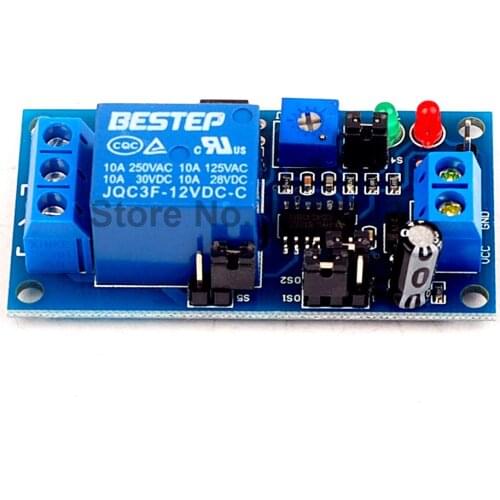 1PCS DC 12V Delay Timer Relay With Delay Adjustment Potentiometer Turn ON Switch Module