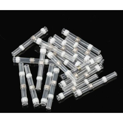 10/25/50PCS Seal Electrical Wire Connectors Insulated Solder Sleeve Heat Shrink Soldering Terminal Waterproof Butt Connectors