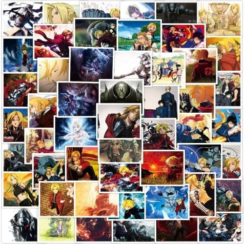 10/50PCS Cartoon Anime Fullmetal Alchemist Sticker For Luggage Laptop Skateboard Bicycle Backpack Decal Pegatinas Toy Stickers