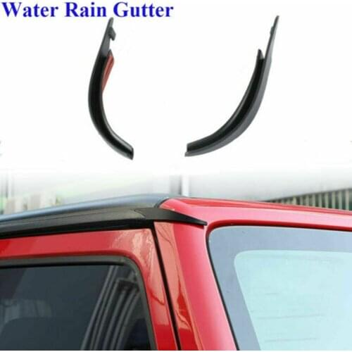 2PCS Car Top Roof Water Rain Gutter Extension Slot Fit For Jeep Wrangler JK 2007-2017 Rainwater Diversion Channel