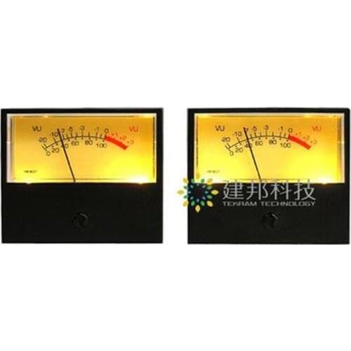 2PCS TN-42AB High-precision VU Meter Pre-stage DB Level Meter Sound Pressure Meter with Backlight