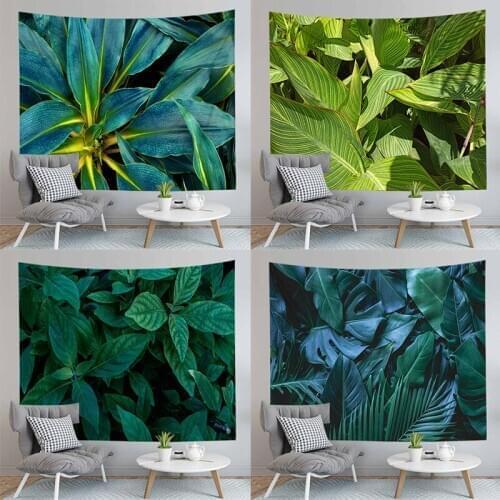 3D Tropical Rainforest Plants Tapestry Decoration Wall Hanging Panda Pattern Background Home Textile