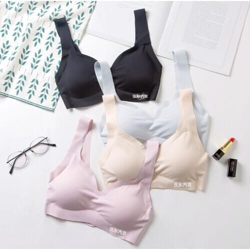 3D Sexy Lingerie Seamless Sport Bra Backless Top Bra Push Up Bralette Brassiere Women Underwear ice silk sports sleeping vest