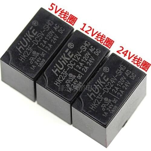 50PCS/lot Signal relay HK23F-DC5V-SHG HK23F-DC9V-SHG HK23F-DC12V-SHG HK23F-DC24V-SHG 5v 9v 12v 24v 2A120VAC 6PIN