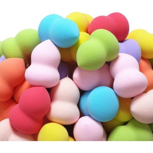 50pcs Mini Makeup Sponge puff Calabash Shape Makeup Soft Foundation puff Hydrophilic Powder Foundation Sponge Egg Cosmetic Puffs