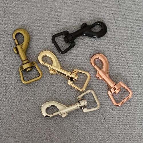50 pcs/pack Metal Clasps Lobster Dog Collar Keychain Trigger Clips Snap Hook Leather Belt Bag Buckles DIY Accessories