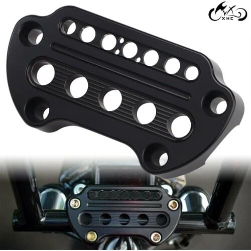 Motorcycle CNC Aluminum Front Indicator Handlebar Clamp Cover For Harley Dyna Super Glide FXD Sportster Low XL 883 1200 95-Up