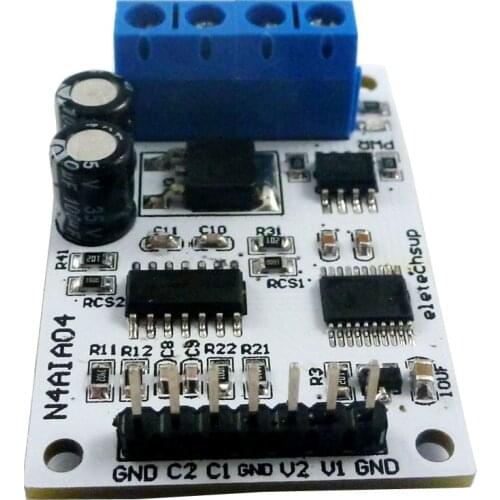 4-20MA/0-20MA/0-5V/0-10V 4ch Voltage Analog Acquisition RS485 Modbus RTU ADC Module