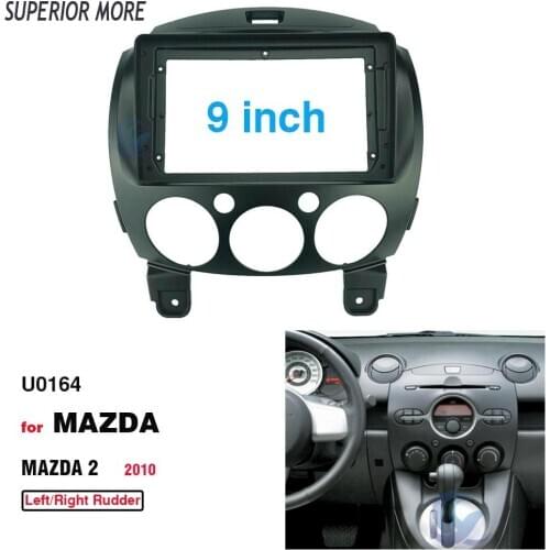 2 Din 9 Inch Car Radio Installation DVD GPS Mp5 ABS PC Plastic Fascia Dashboard Plane Frame for MAZDA 2 2010+ Dash Kit