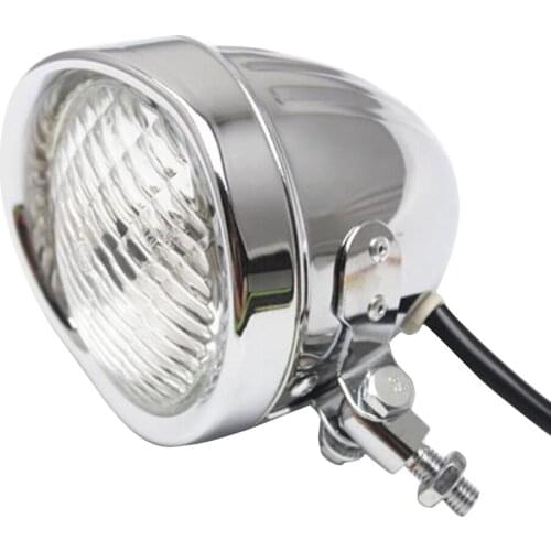 Motorcycle Headlight For Bobber Chopper Softail Chrome Clear Long Lasting Durable Shockproof & Waterproof