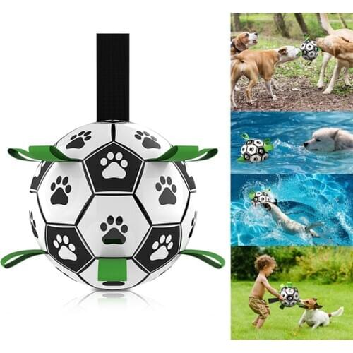 Dog Toy lovely Paw Football Toys For Puppy large Dogs Outdoor training Interactive Pet Bite Chew Ball toys Soccer And Inflator