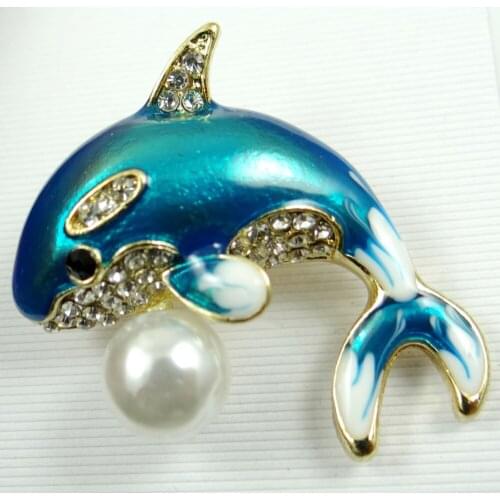 Hot Sale dolphin Brooches Men Women Suits Dress Hat Collar Brooch Pins Scarf Buckle Party Weddings Banquet Brooch Gifts W26