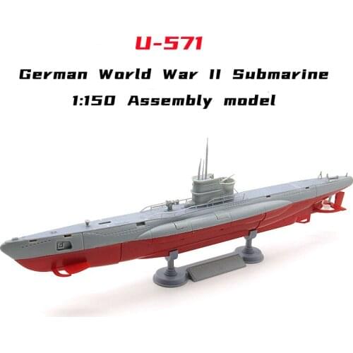 1/150 U-571 German World War II Submarine Model U-581 Warship Assembly Model